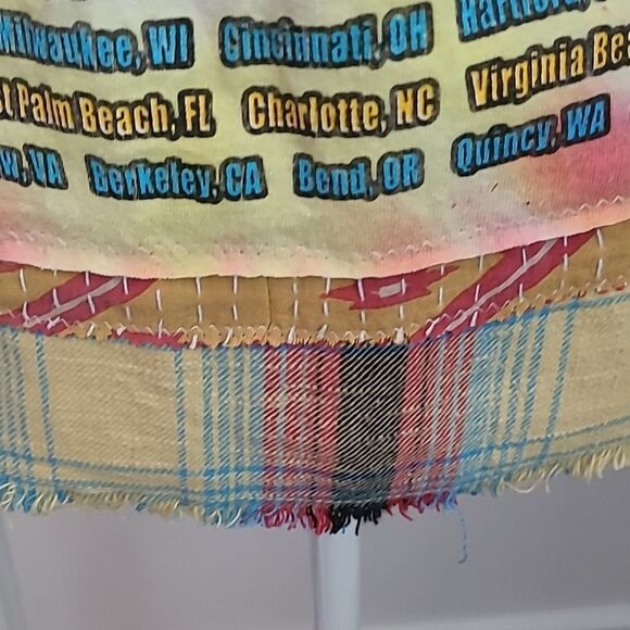 Handmade Vintage Upcycled Kantha & Flannel Shacket - THE DAVE MATHEWS BAND - Picture 6 of 11